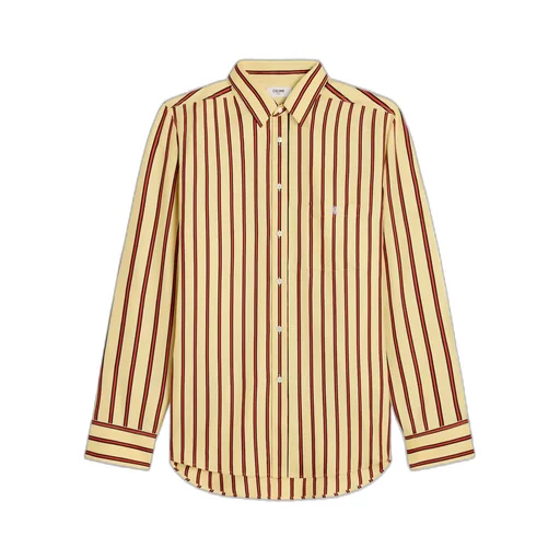 Oversized Shirt In Striped Silk Twill