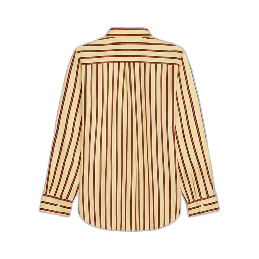 Oversized Shirt In Striped Silk Twill
