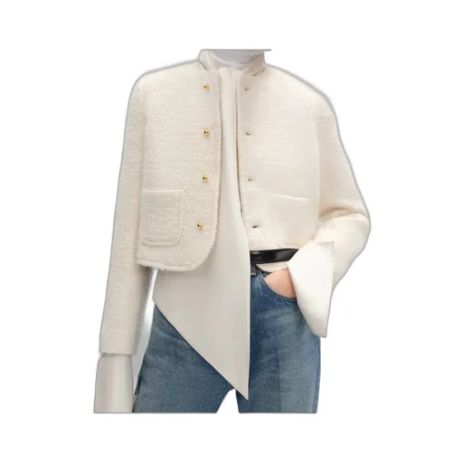 Icone Jacket In Cashmere And Wool Natté