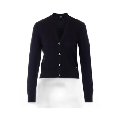 A.P.C. Logo Intarsia Cardigan