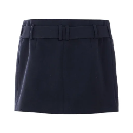 Balmain Buckle Belt Tailored Skirt