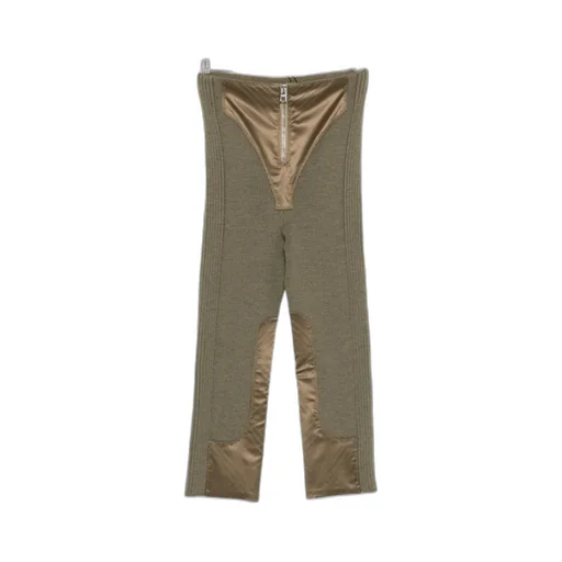 Zip-Fastening Panel-Detail Trousers