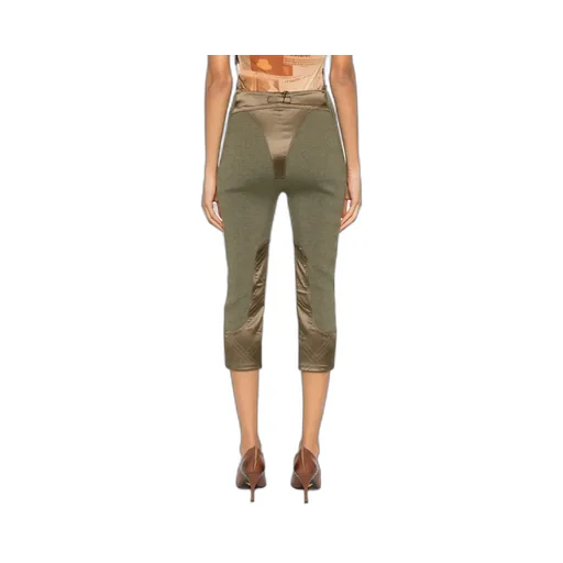Zip-Fastening Panel-Detail Trousers