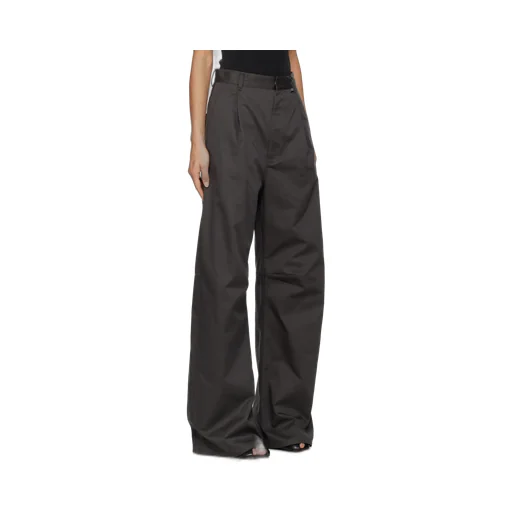 Mm6 Maison Margiela Wide-Leg Logo Patch Trousers