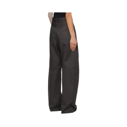 Mm6 Maison Margiela Wide-Leg Logo Patch Trousers