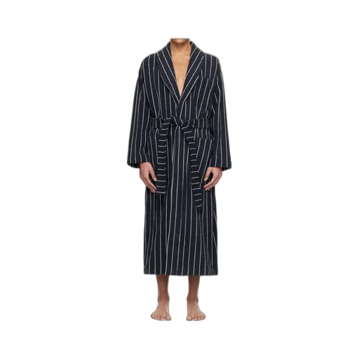 Striped Bathrobe With Ties