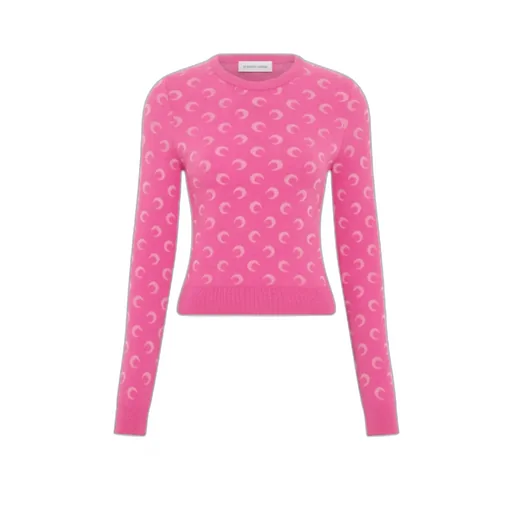 Marine Serre Moon Jacquard Knitted Sweater