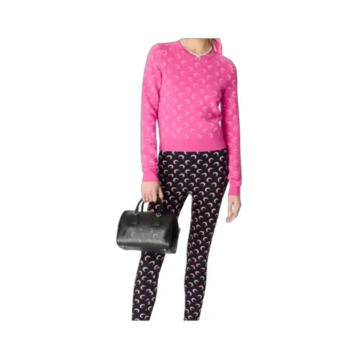 Marine Serre Moon Jacquard Knitted Sweater