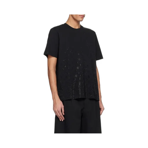 Casablanca Embellished Monogram Logo Short Sleeved T-Shirt