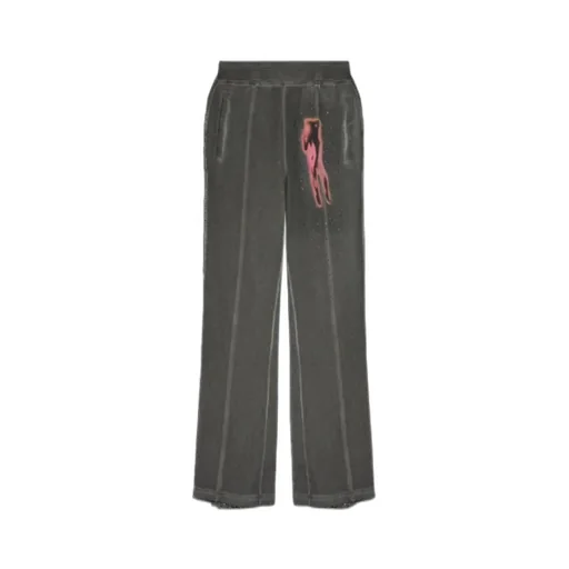 Crystal-Embellished Graphic Trousers