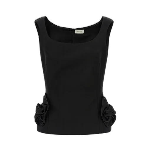 Magda Butrym Floral-Appliqué Sleeveless Top