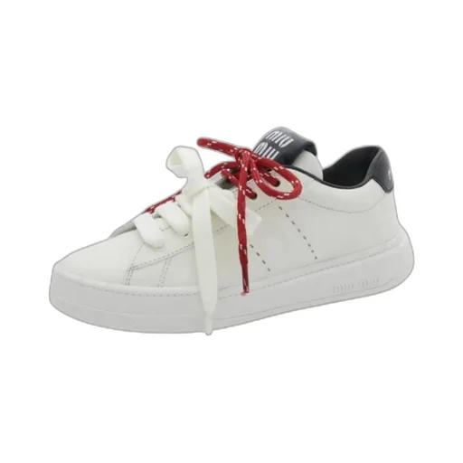 Miu Miu Round-Toe Lace-Up Sneakers