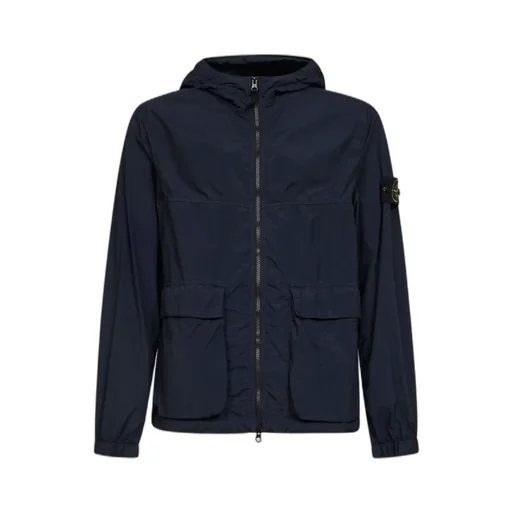 Stone Island Logo Patch Zip-Up Jacket