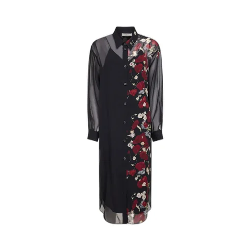 Khaite Floral Printed Shirt Dresses