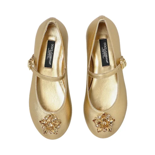 Dolce & Gabbana Kids Embellished Ballet Flats