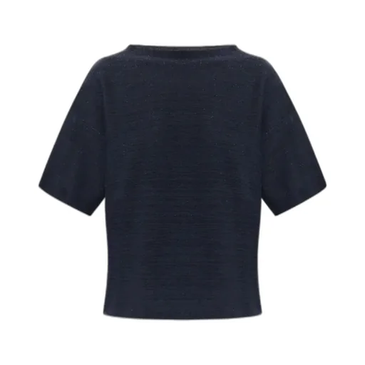 Fabiana Filippi Lurex Thread Crewneck Ribbed Top