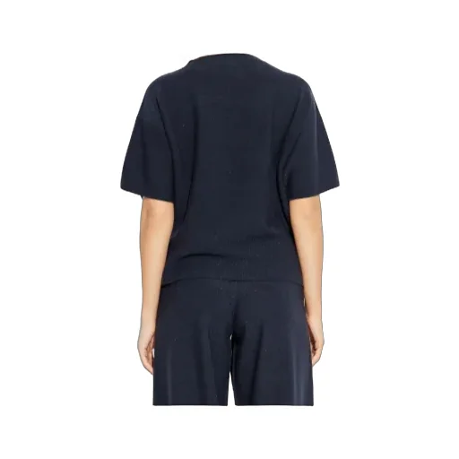Fabiana Filippi Lurex Thread Crewneck Ribbed Top