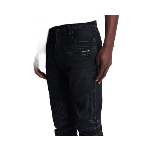 Balmain Vintage Denim Biker Jeans