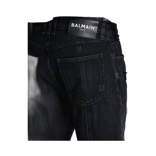 Balmain Vintage Denim Biker Jeans