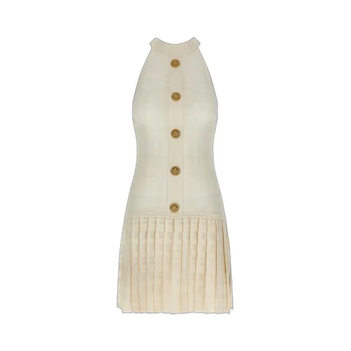 Balmain Button Embellished Sleeveless Dress