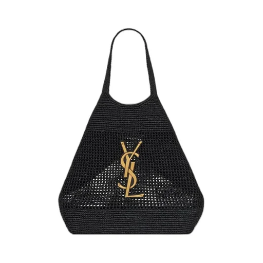 Saint Laurent Icare Logo Plaque Tote Bag