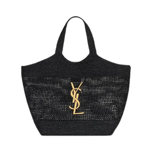 Saint Laurent Icare Logo Plaque Tote Bag