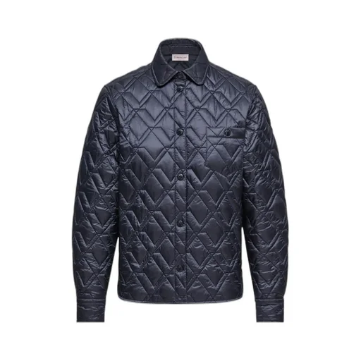 Moncler Diamond-Quilted Padded Shirt Jacket
