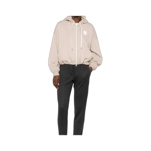Brunello Cucinelli Logo Patch Zipped Hoodie