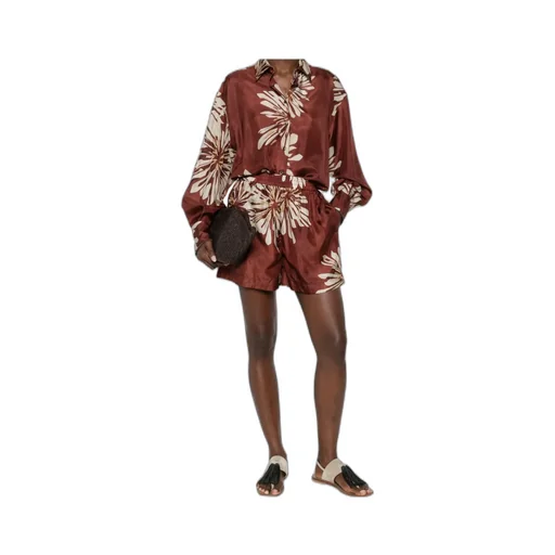 Brunello Cucinelli Floral Printed Long Sleeved Shirt
