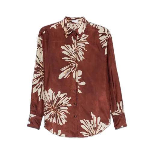 Brunello Cucinelli Floral Printed Long Sleeved Shirt