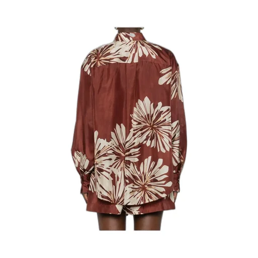 Brunello Cucinelli Floral Printed Long Sleeved Shirt