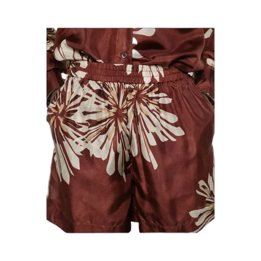 Brunello Cucinelli Floral Print Elasticated Waistband Shorts