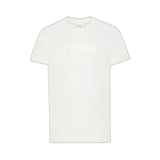Fendi Kids Logo Printed Crewneck T-Shirt
