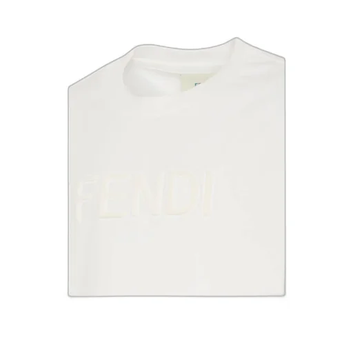 Fendi Kids Logo Printed Crewneck T-Shirt