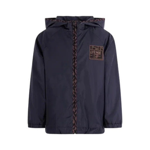 Fendi Kids Ff Motif Hooded Jacket