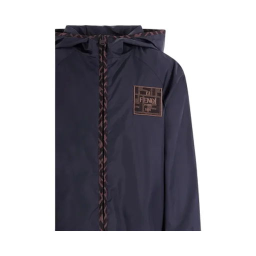 Fendi Kids Ff Motif Hooded Jacket