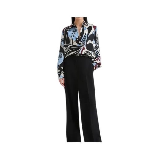 Printed Satin Shirt - Wool White