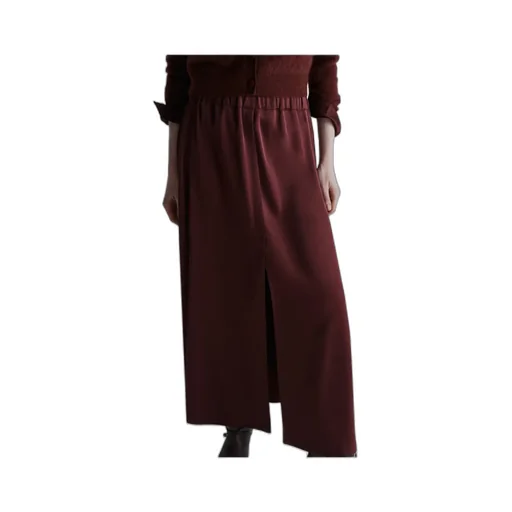 Flared Satin Skirt