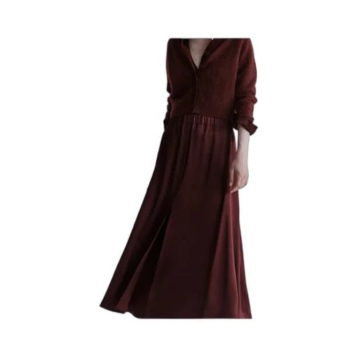 Flared Satin Skirt