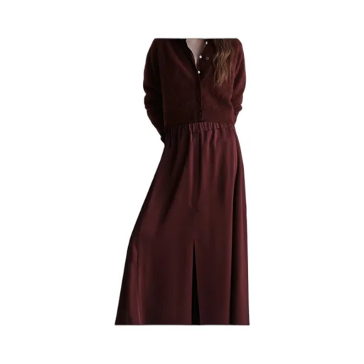 Flared Satin Skirt