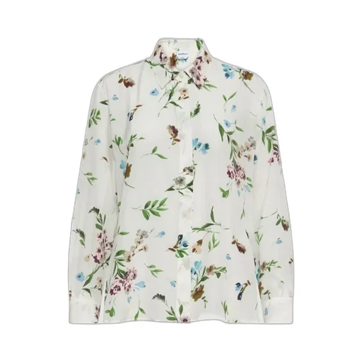 Printed Silk Shirt - Cream