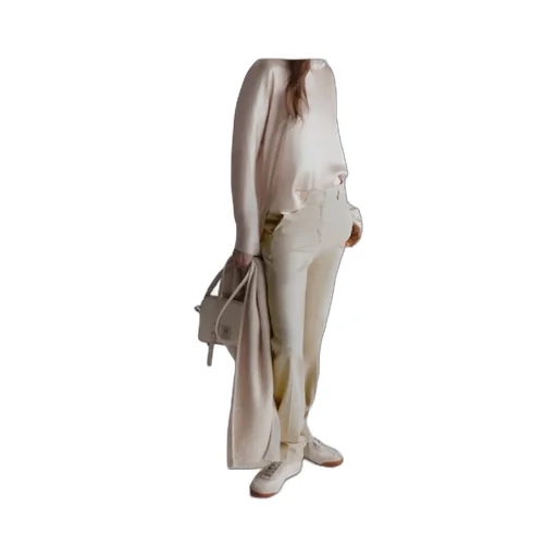 Wide-Leg Trousers - Cream