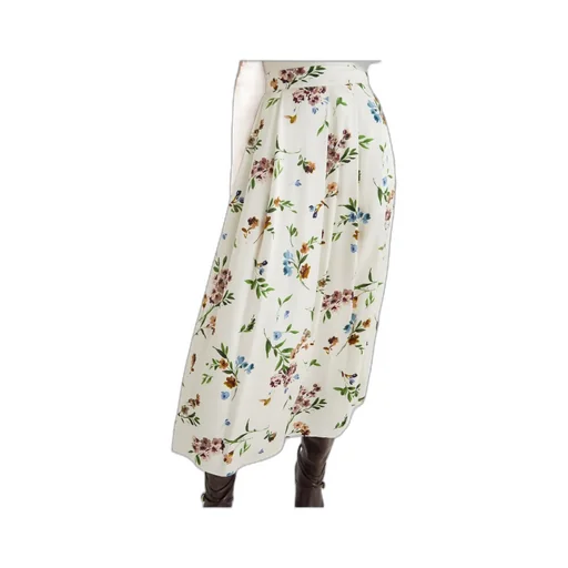 Full Satin Skirt - Cream