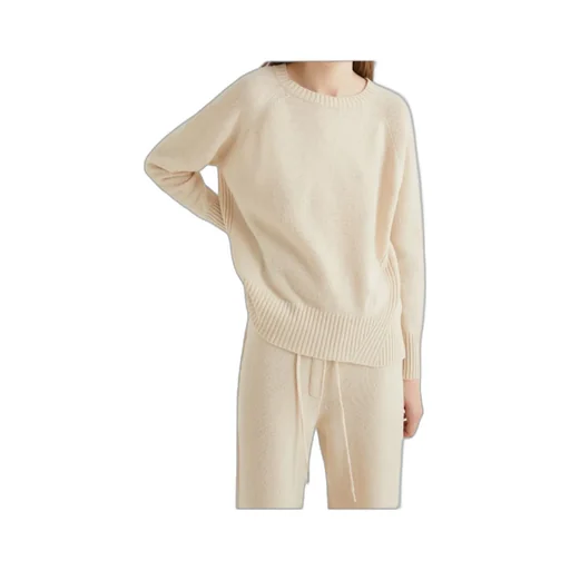 Boxy-Fit Pure Wool Sweater - Cream