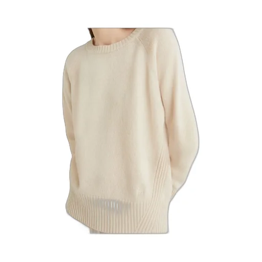 Boxy-Fit Pure Wool Sweater - Cream