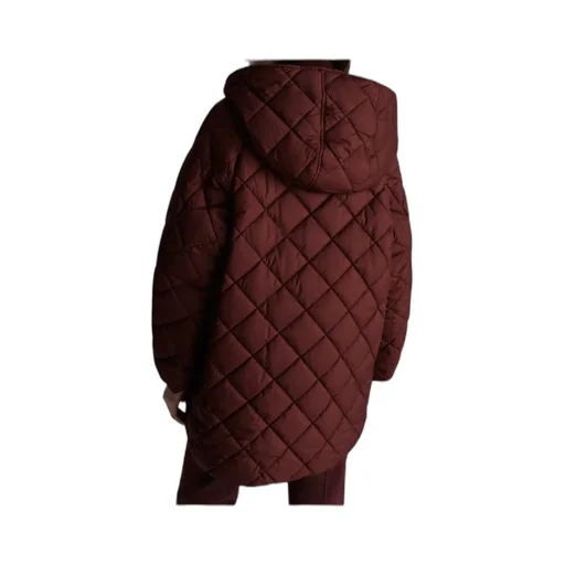 Padded And Quilted Coat - Bordeaux