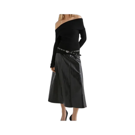 Cowl-Neck Sweater - Black