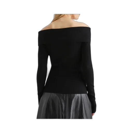 Cowl-Neck Sweater - Black