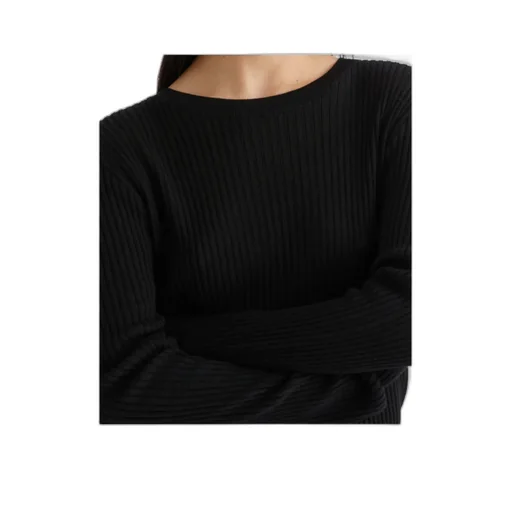 Rib-Knit Ultra-Light Sweater
