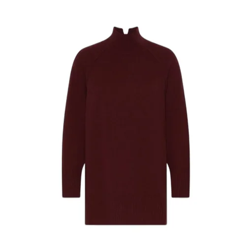 High-Neck Sweater - Bordeaux